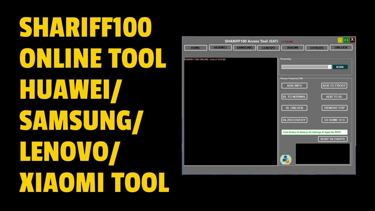 Shariff100 access latest online version free tool Shariff100-online-tool-huawei-samsung-lenovo-xiaomi-tool