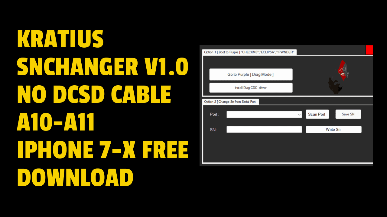 Kratius iphone sn changer v1. 0 7 to x
