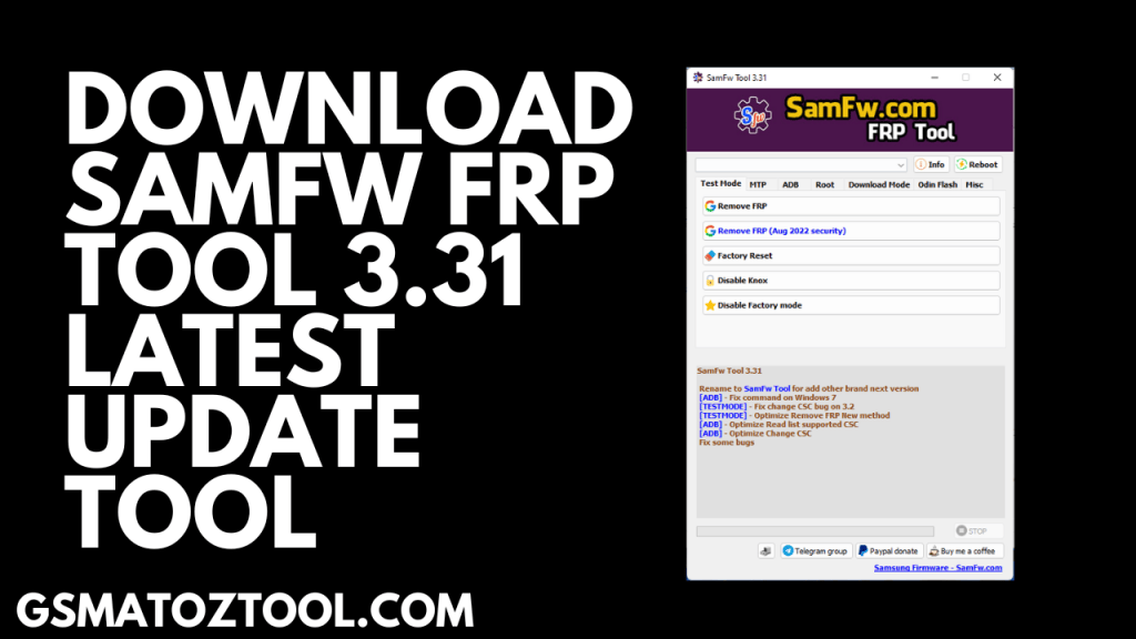 Download samfw frp tool 3. 31 latest update tool