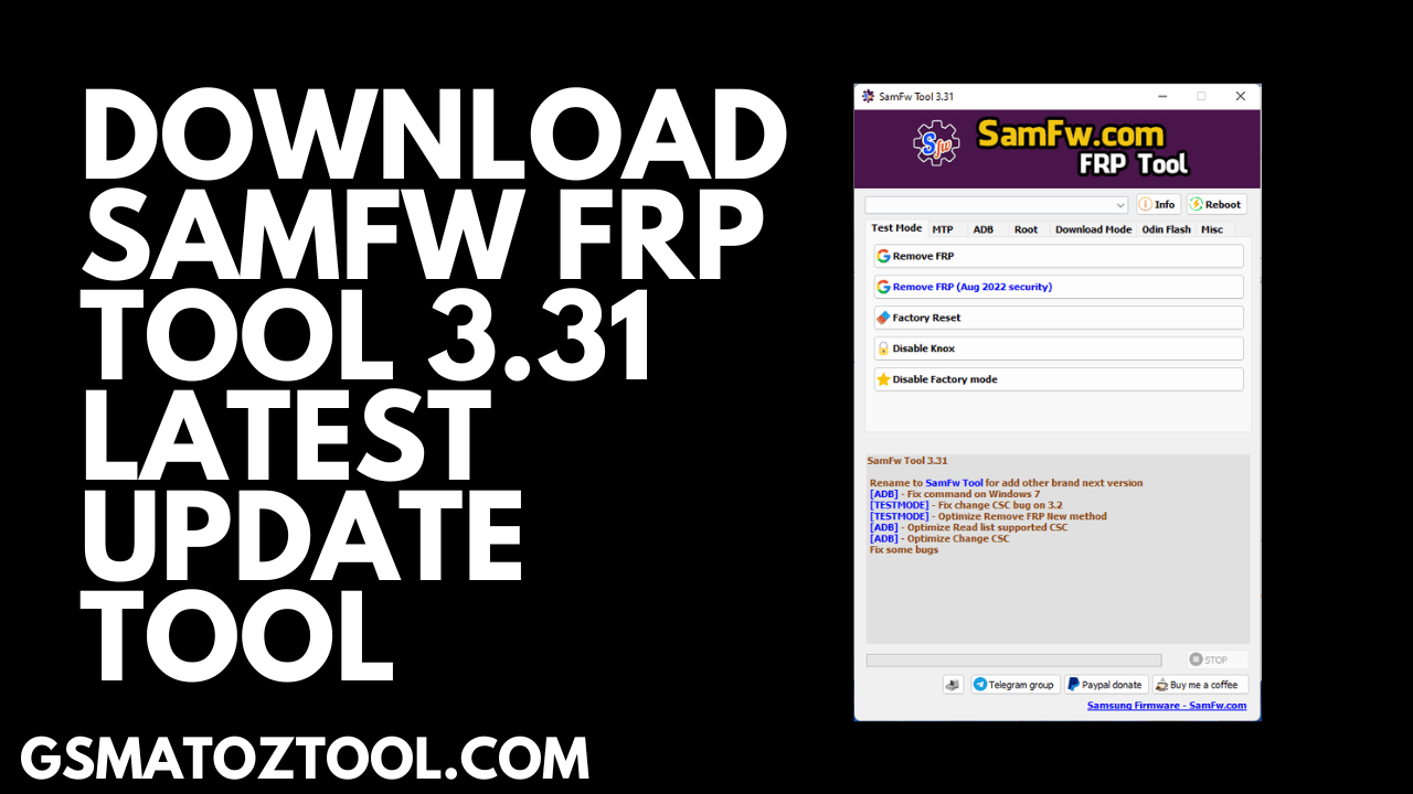 Samfw frp tool 3. 31 remove samsung frp tool