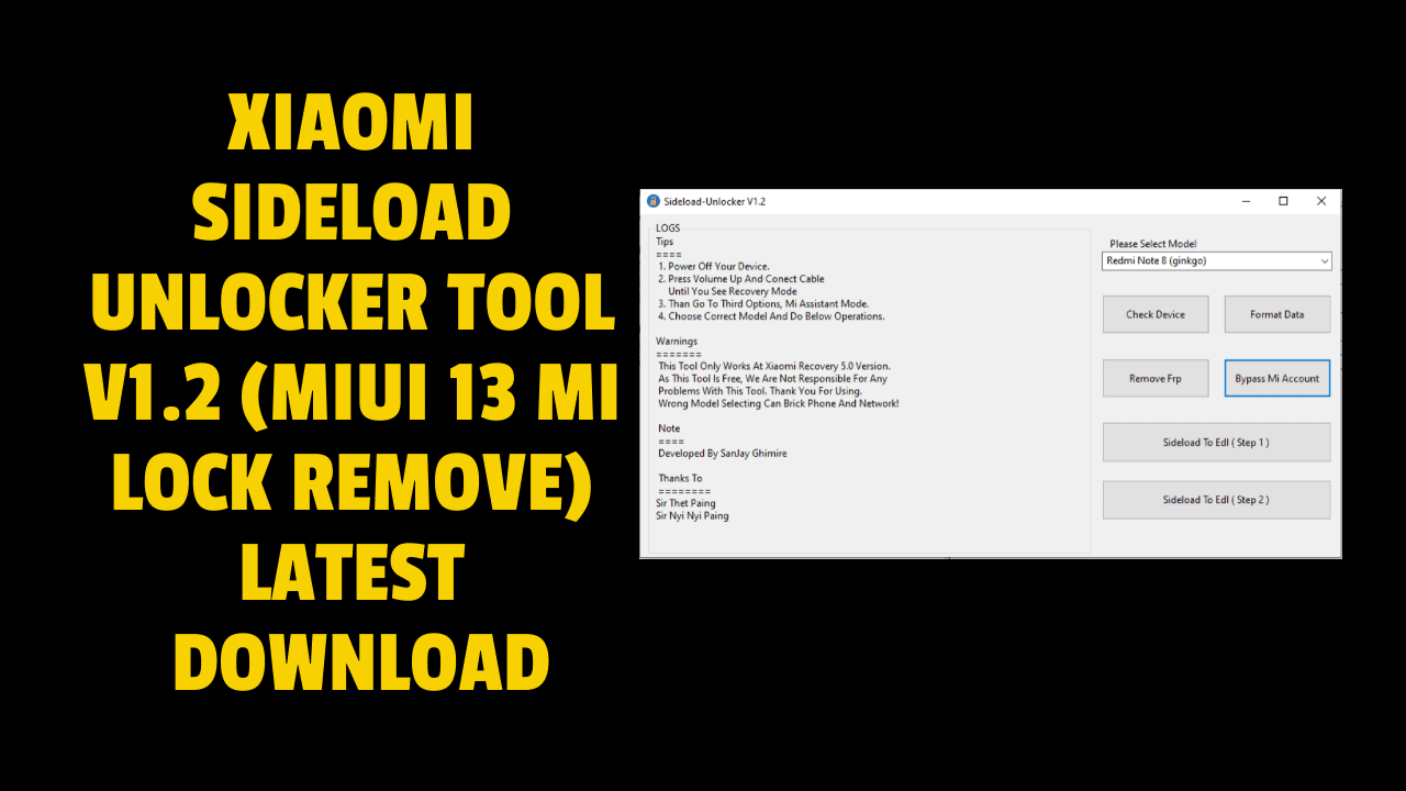 Download sideload unlocker v1. 2 - free tool (boot device to sideload - edl) Download sideload unlocker v1. 2 - free tool (boot device to sideload - edl)