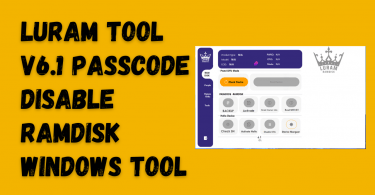 Luram tool v6. 1 passcode disable ramdisk windows tool