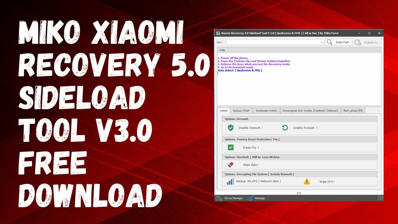 Miko xiaomi recovery 5. 0 sideload tool v3. 0