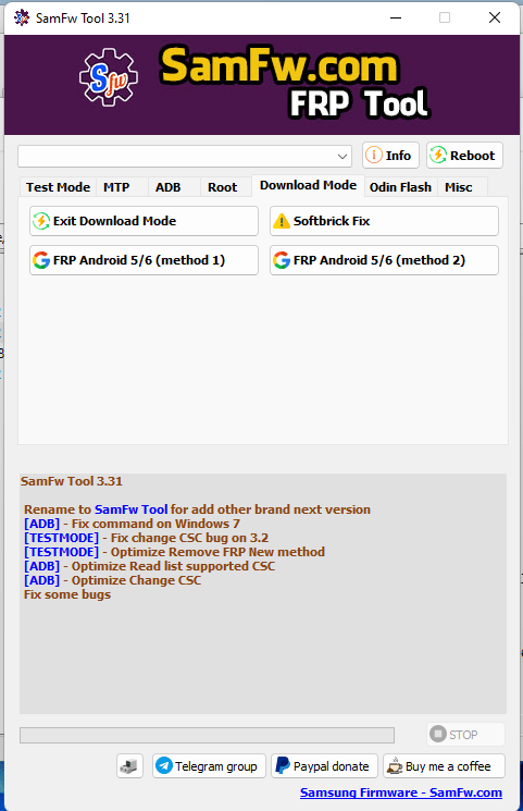 Samfw frp tool 3. 31
