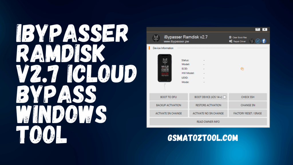 Ibypasser ramdisk tool v2. 7 icloud bypass windows tool