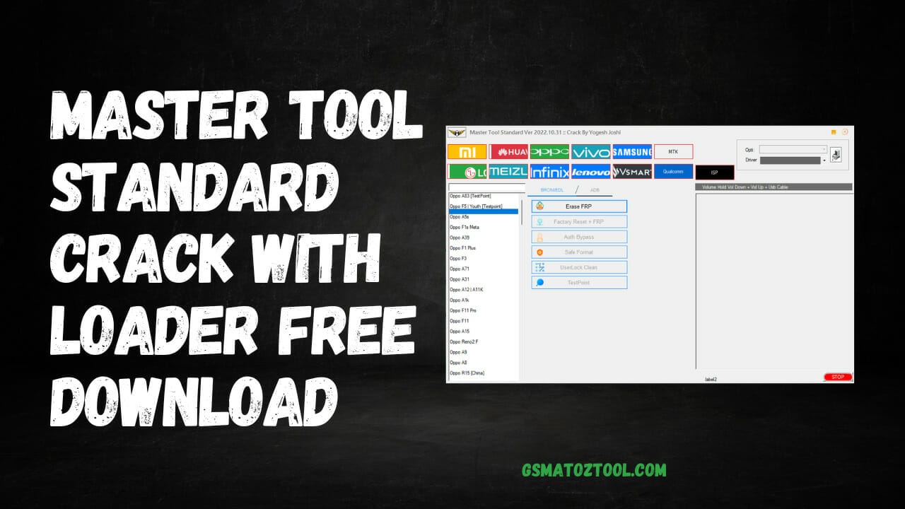 Download master tool standard crack with loader free tool