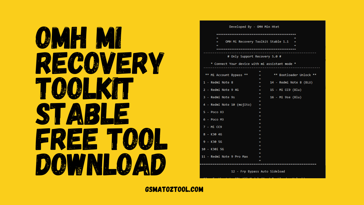 Download omh mi recovery toolkit stable tool