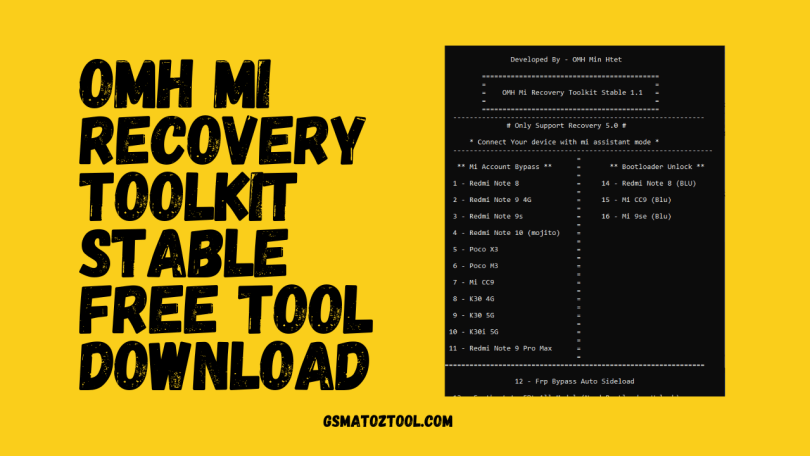 Download OMH Mi Recovery Toolkit Stable Tool