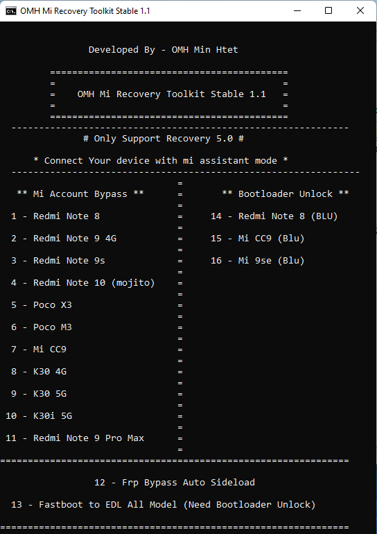 Omh mi recovery toolkit stable tool