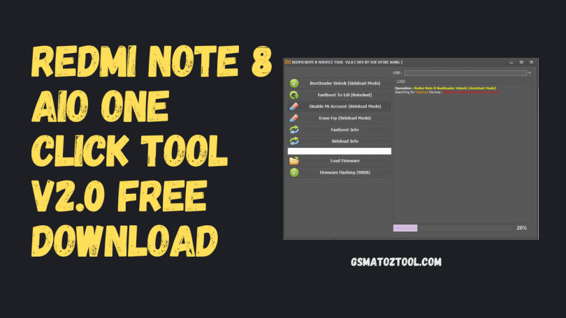 Redmi Note 8 AIO One Click Latest Tool V2.0 Free Download