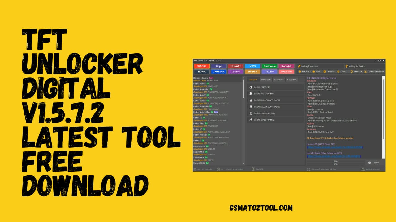Tft unlocker digital v1. 5. 7. 2 latest tool free download