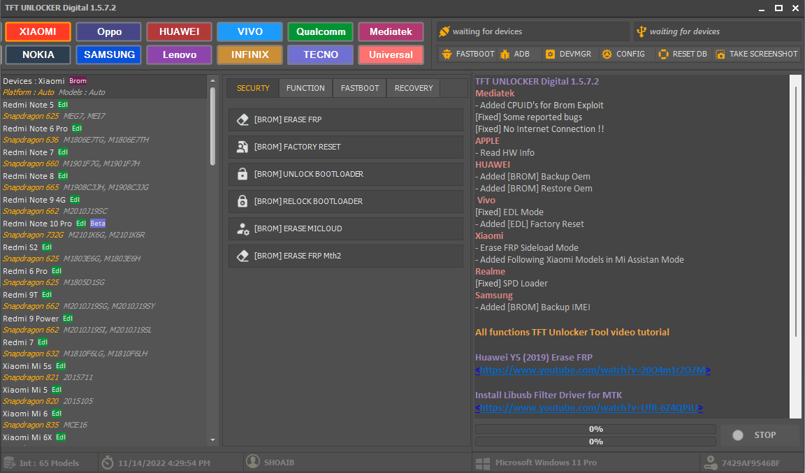 Tft unlocker digital