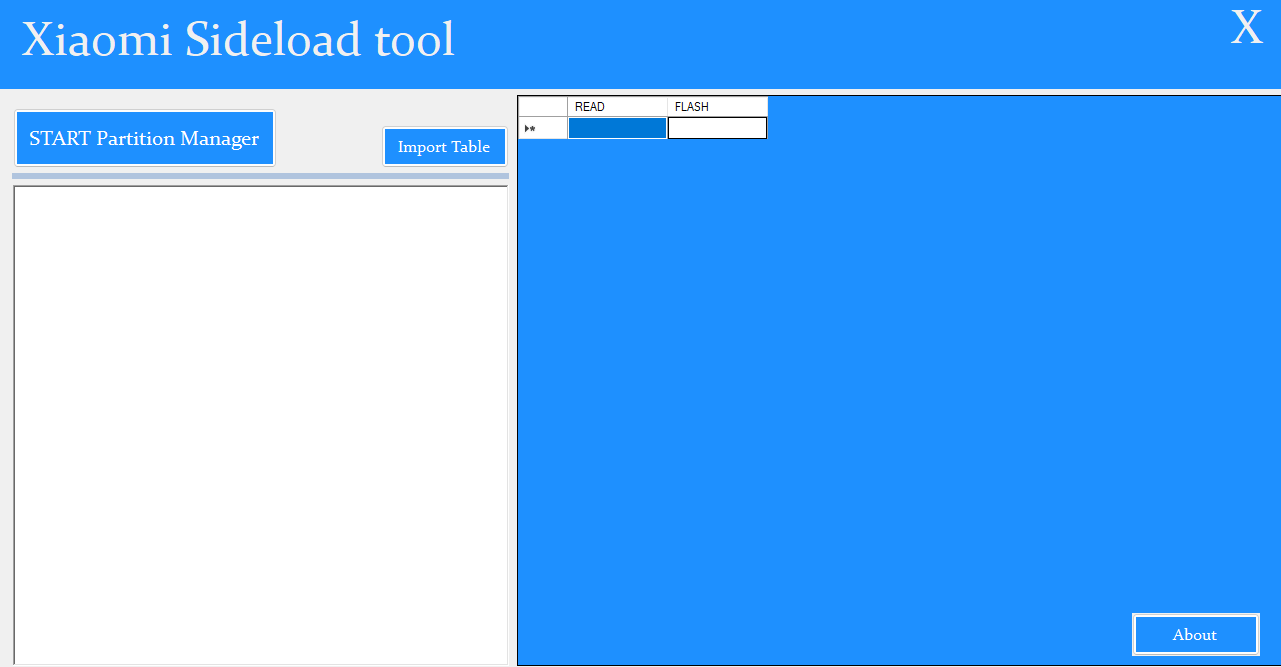 Xiaomi sideload read flash tool