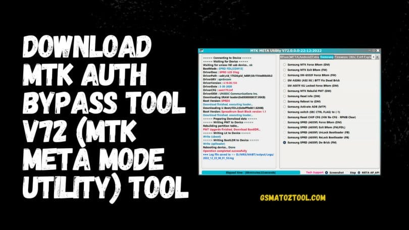 MTK Auth Bypass Tool V72 (MTK Meta Mode Utility) Tool Download