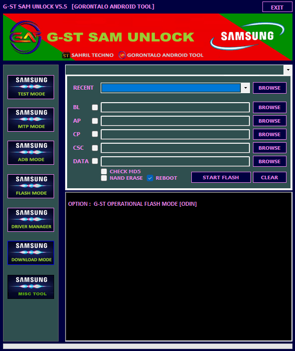 G-ST SamUnlock V5.5 Samsung FRP Tool