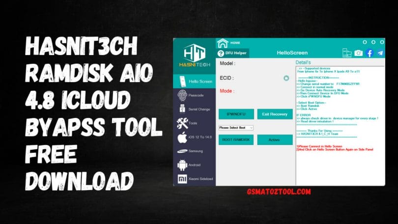 Download HASNIT3CH Ramdisk AIO 4.8 iCloud Byapss Tool