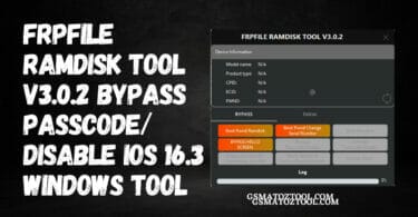 Frpfile ramdisk tool v3. 0. 2 bypass passcode disable ios 16. 3 windows tool