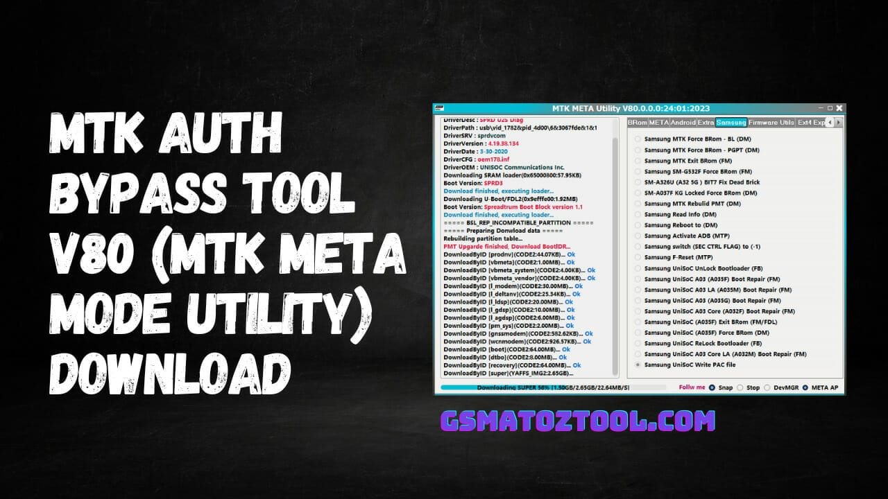 Download mtk meta utility v80 | mtk auth bypass tool