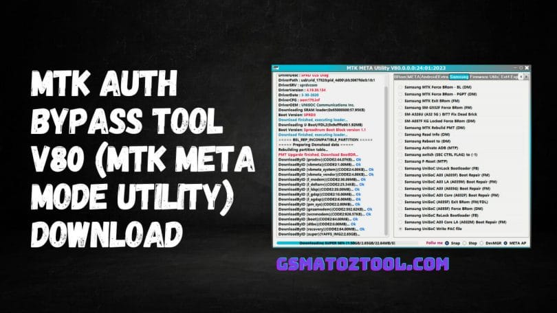 Download MTK META Utility V80 | MTK Auth Bypass Tool