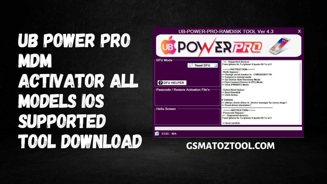 Ub power pro ramdisk mdm activator all models ios supported tool Ub power pro ramdisk mdm activator all models ios supported tool