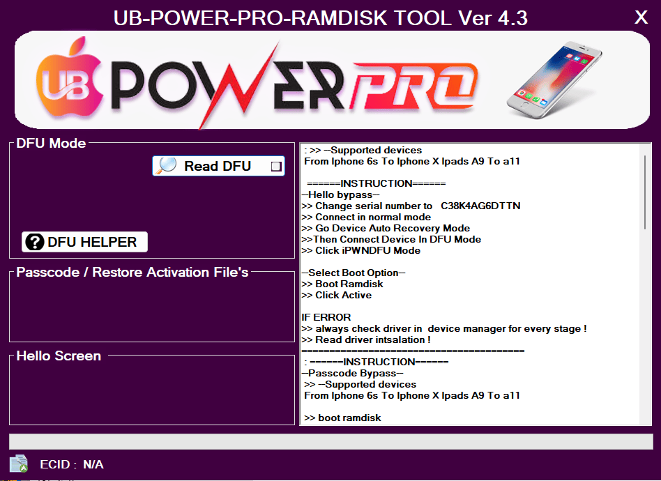 Download ub power pro ramdisk mdm activator all models ios supported tool