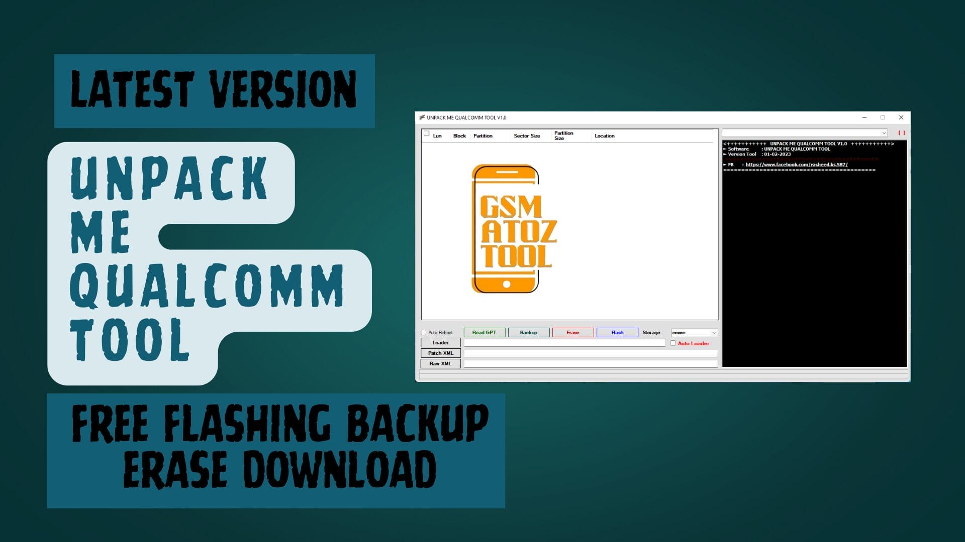 Unpack me qualcomm tool flashing backup erase tool