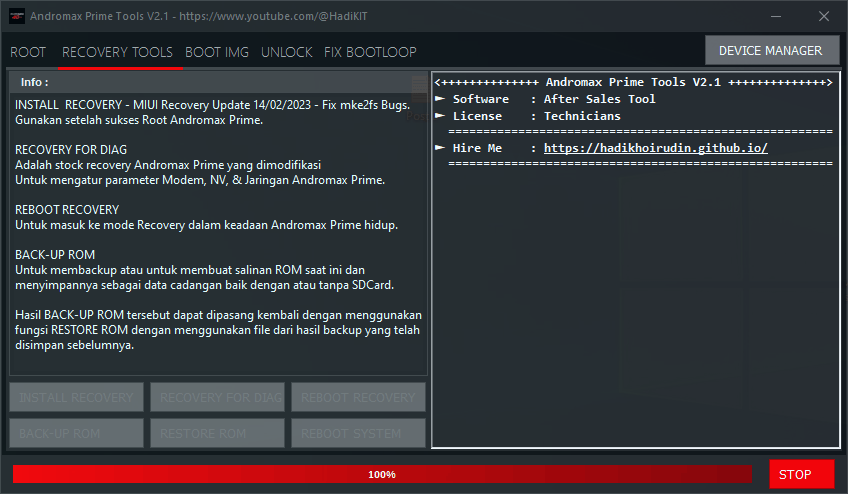 Andromax prime tools v2. 1 - root recovery tools unlock fix bootloop tool Andromax prime tools v2. 1 - root recovery tools unlock fix bootloop tool