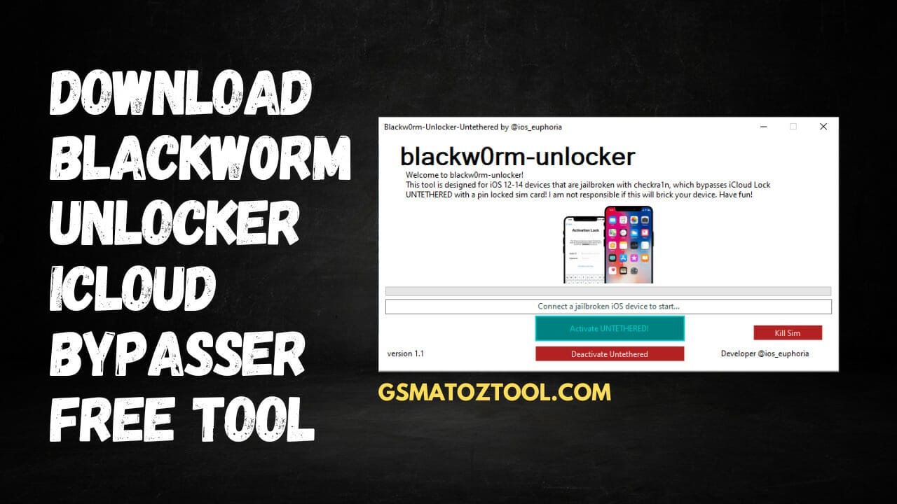 Blackw0rm unlocker icloud bypasser software v1. 1 free tool download