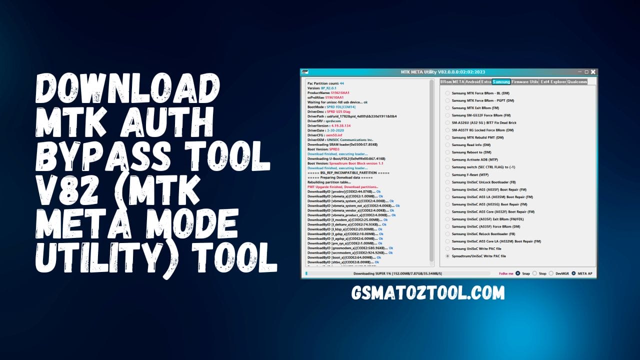 MTK Auth Bypass Tool V82 (MTK Meta Mode Utility) Download