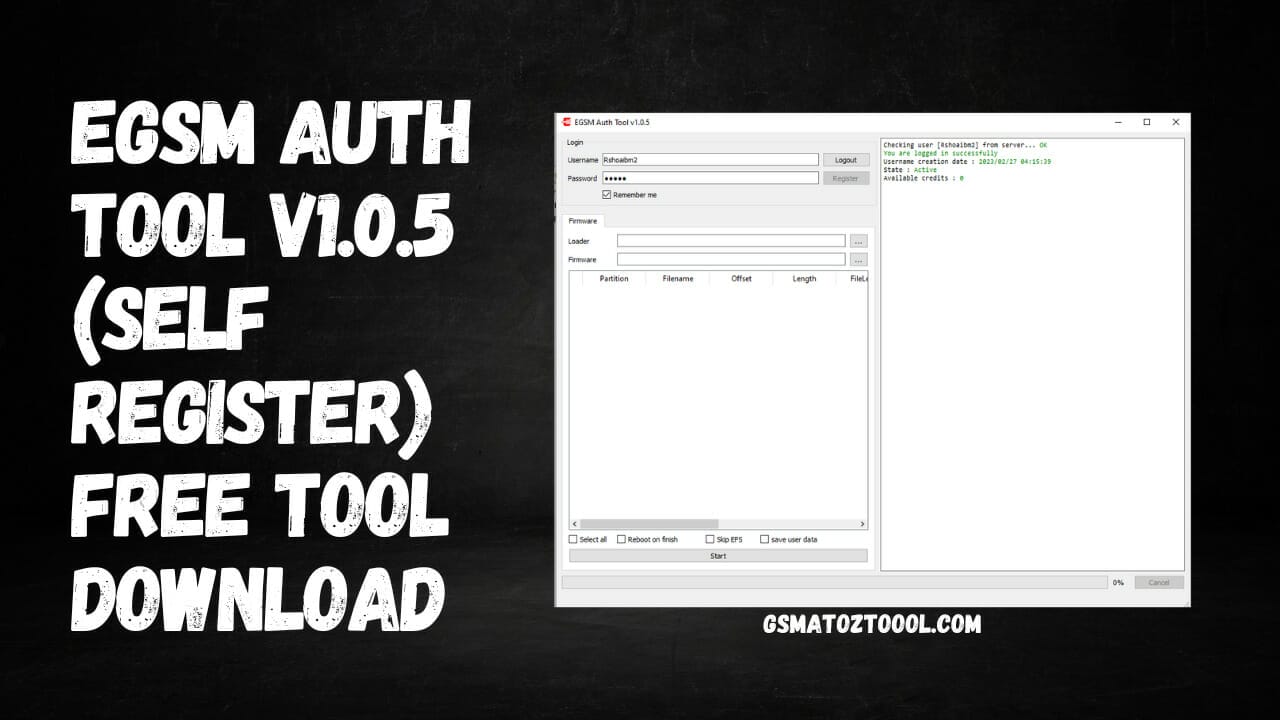 Egsm auth tool v1. 0. 5 (self register) free tool download