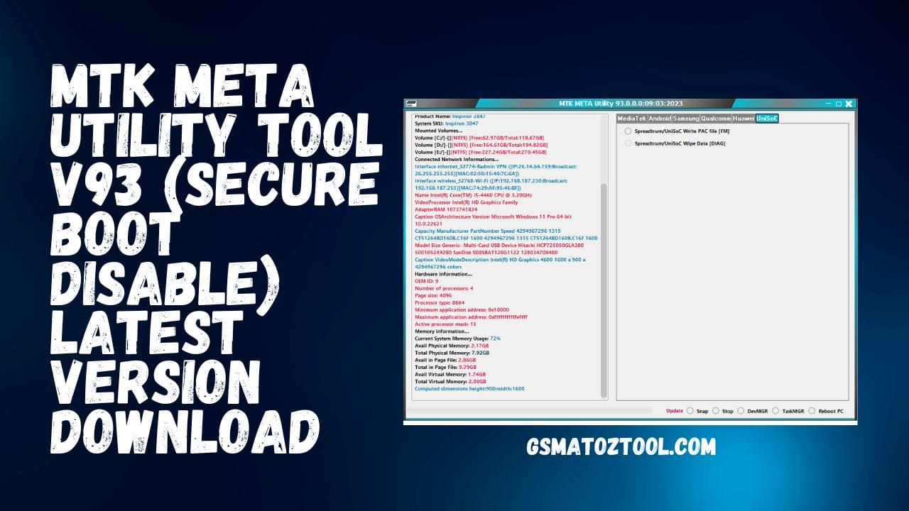 Mtk meta utility tool v93 (secure boot disable) latest version download Mtk meta utility tool v93 (secure boot disable) latest version download