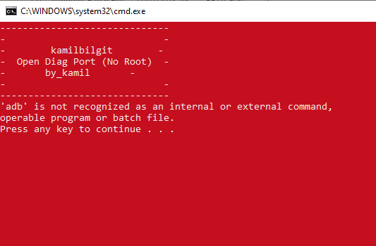 Open diag port (no root) Open diag port (no root)