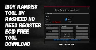 iBoy Ramdisk Tool by Rasheed No Need Register ECID Free Tool Download