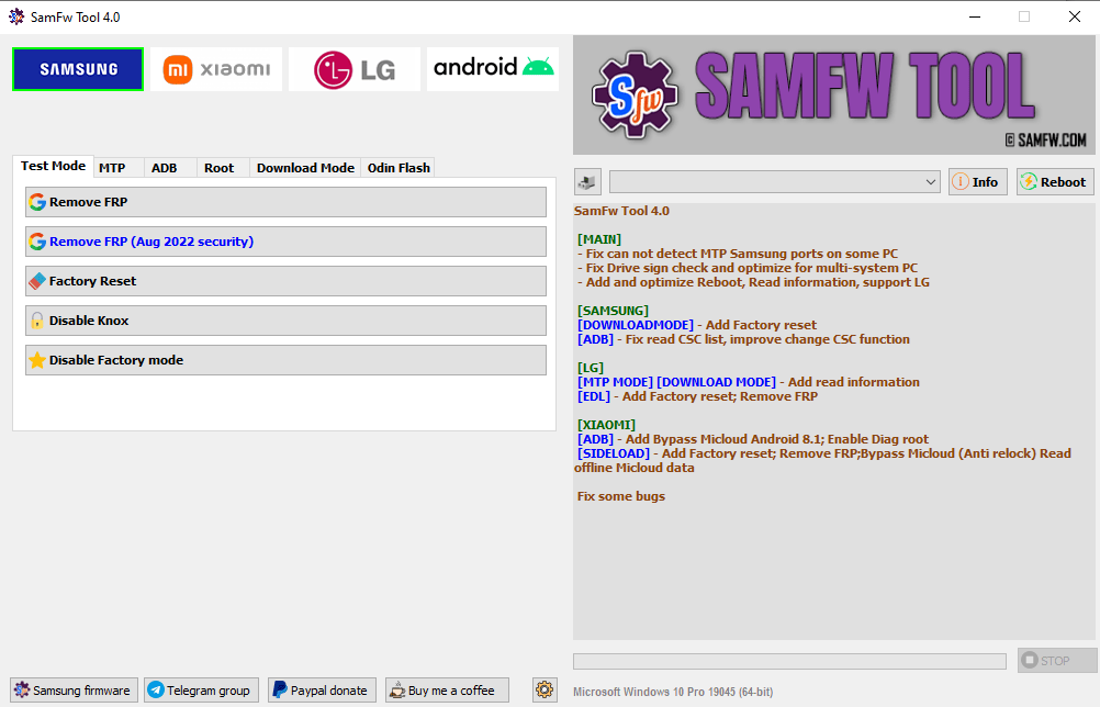 Samfw frp tool