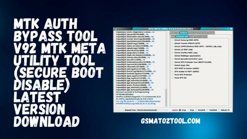 MTK Meta Utility Tool V92 Latest Version Download