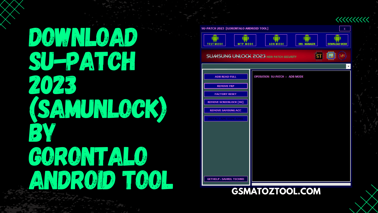 Su-patch 2023 (samunlock) by gorontalo android tool download Su-patch 2023 (samunlock) by gorontalo android tool download