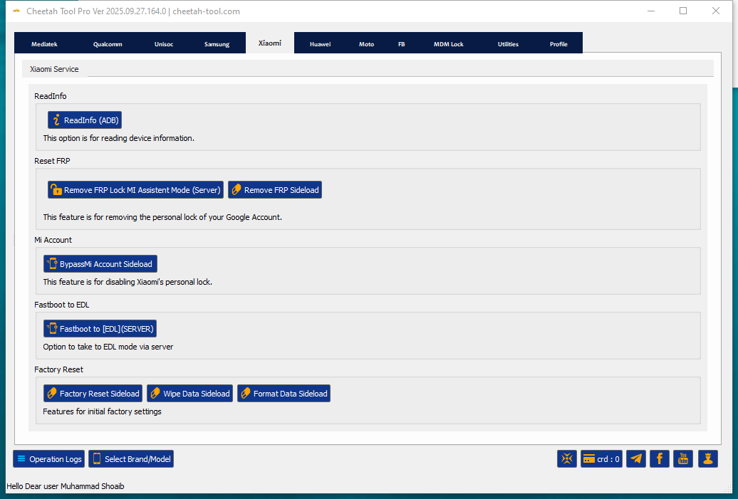 Cheetah tool fix your phone in one click 13 Cheetah tool xiaomi support — frp reset mi account bypass fastboot to edl