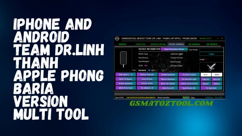 iPhone and Android Team DR.LINH Thanh Apple Phong Baria Version Multi Tool