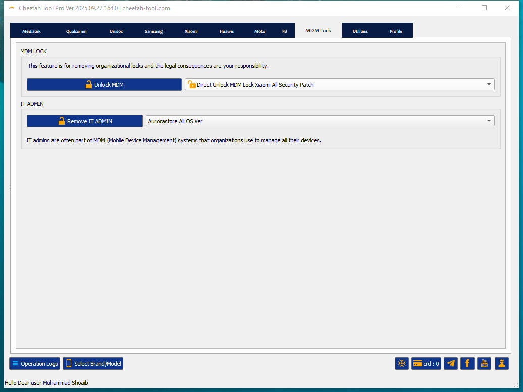 Mobile device management (mdm) lock on smartphone — restricted access requiring it admin credentials
