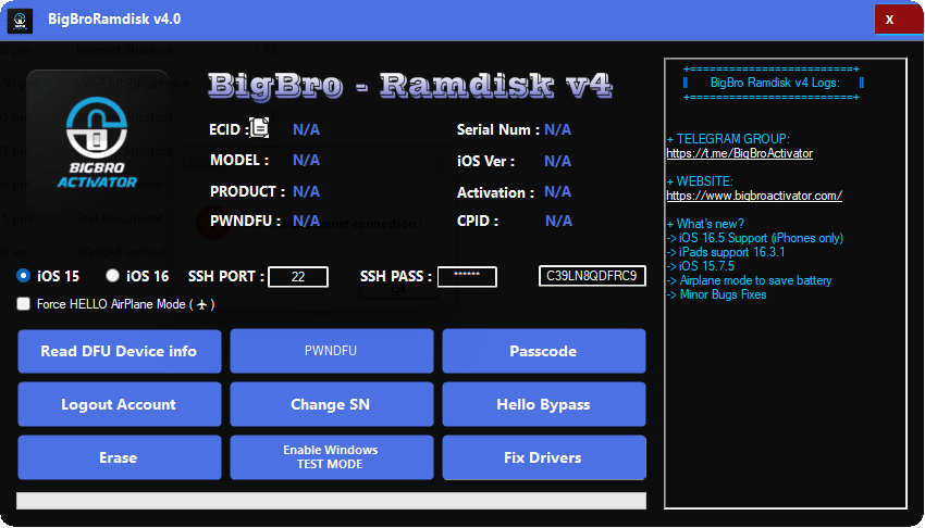 Bigbro ramdisk v4. 0 Bigbro ramdisk v4. 0