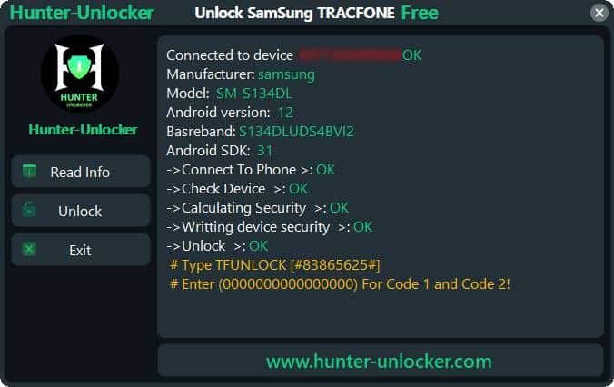 Hunter unlocker samsung tracfone unlock tool