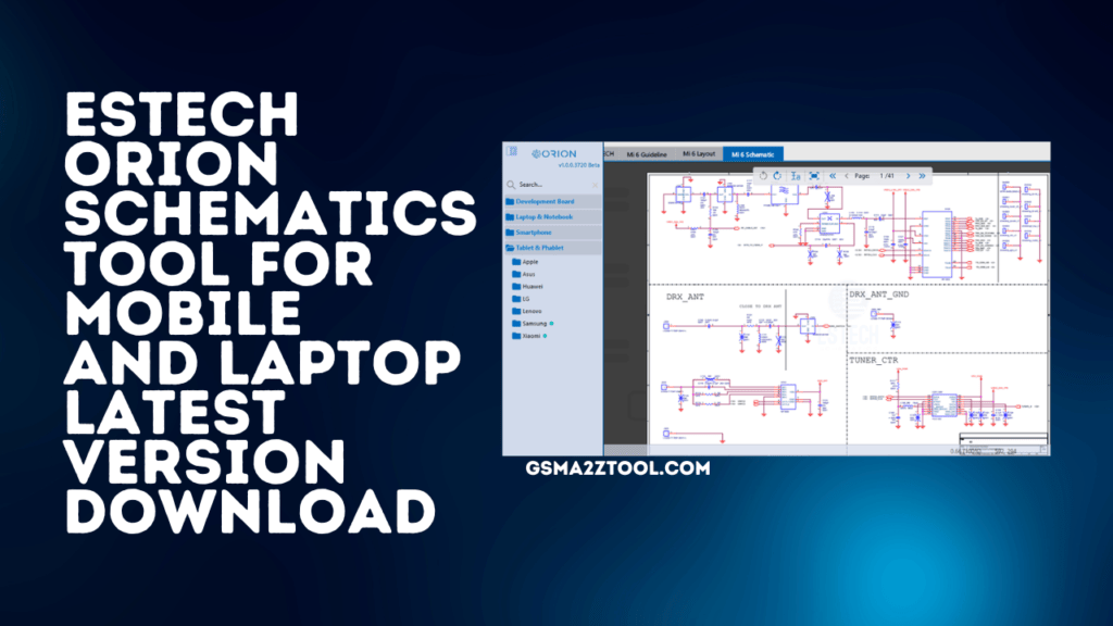 Estech orion schematics tool for mobile and laptop latest version download