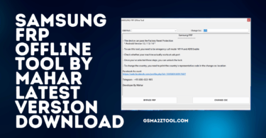 Samsung frp offline tool by mahar latest version download