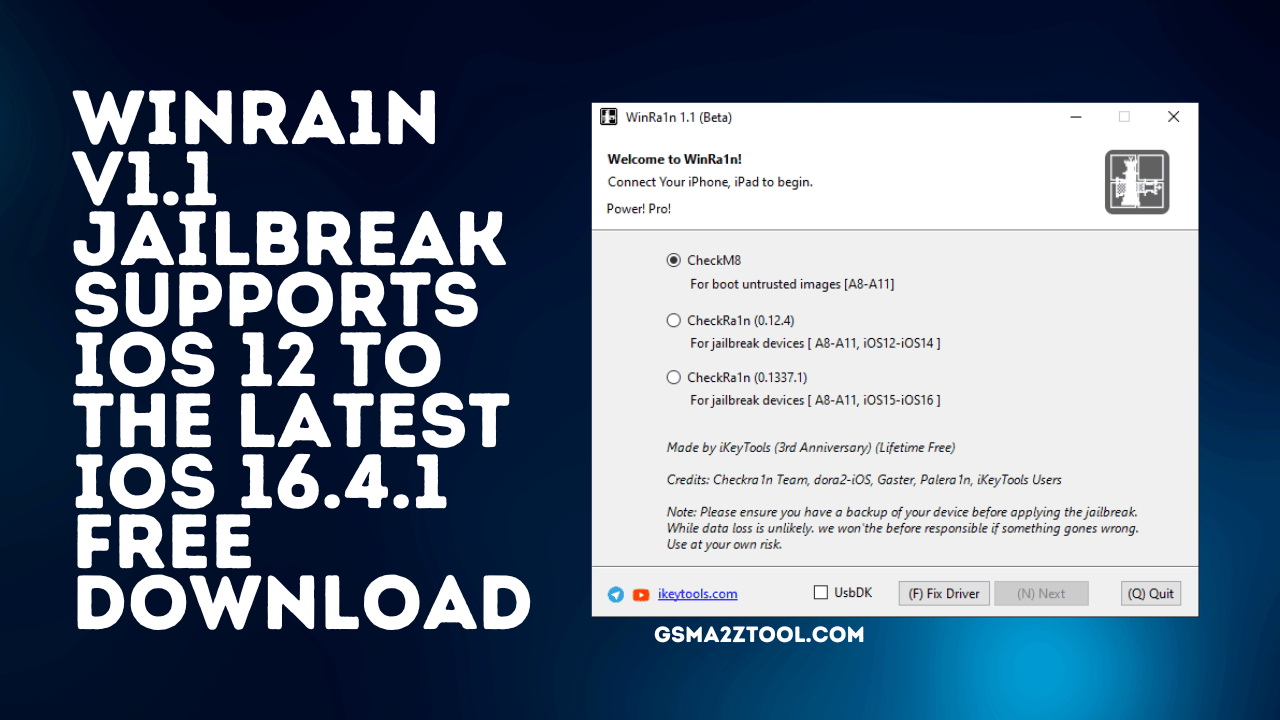 Winra1n v1. 1 jailbreak supports ios 12 to the latest ios 16. 4. 1 free download Winra1n v1. 1 jailbreak supports ios 12 to the latest ios 16. 4. 1 free download