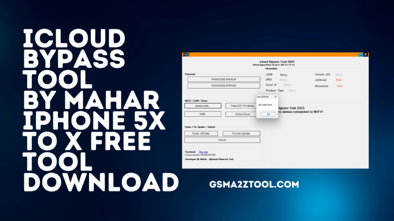 iCloud Bypass Tool By Mahar iPhone 5x to X Free Tool Download