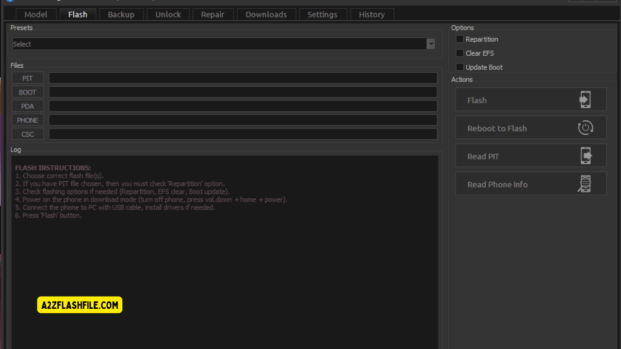 Z3x samsung tool pro unlock tab interface showing frp reset and unlock