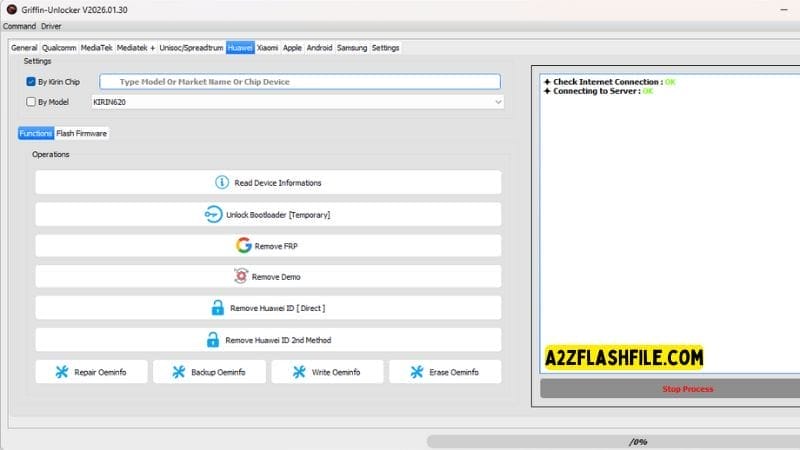 Griffin unlocker tool 2026. 01. 30 latest versions free download 10 Huawei kirin chip service tab for removing huawei id and frp locks.