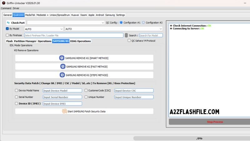 Griffin unlocker tool 2026. 03. 06 latest versions free download 5 Samsung kg lock removal options in griffin unlocker for android 15 and 16.