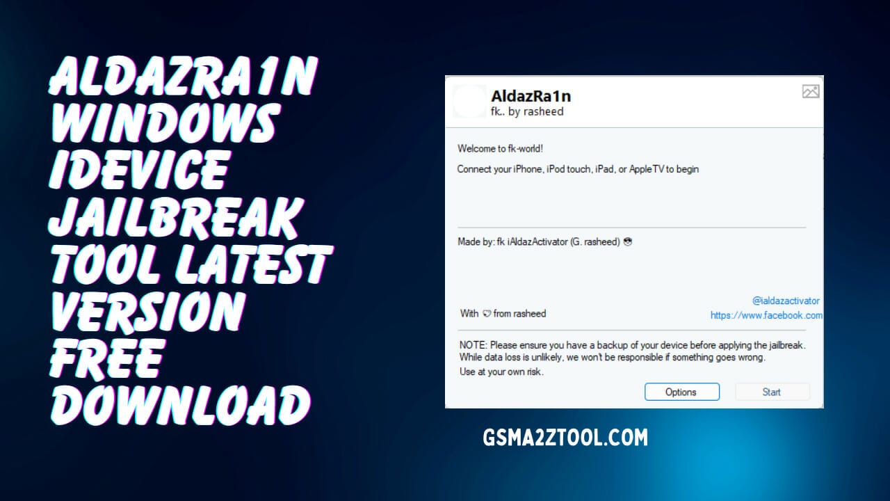 Aldazra1n windows idevice jailbreak tool latest version free download