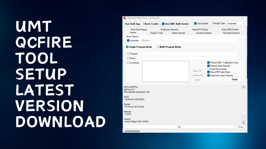 Umt qcfire tool setup v9. 2 latest version download